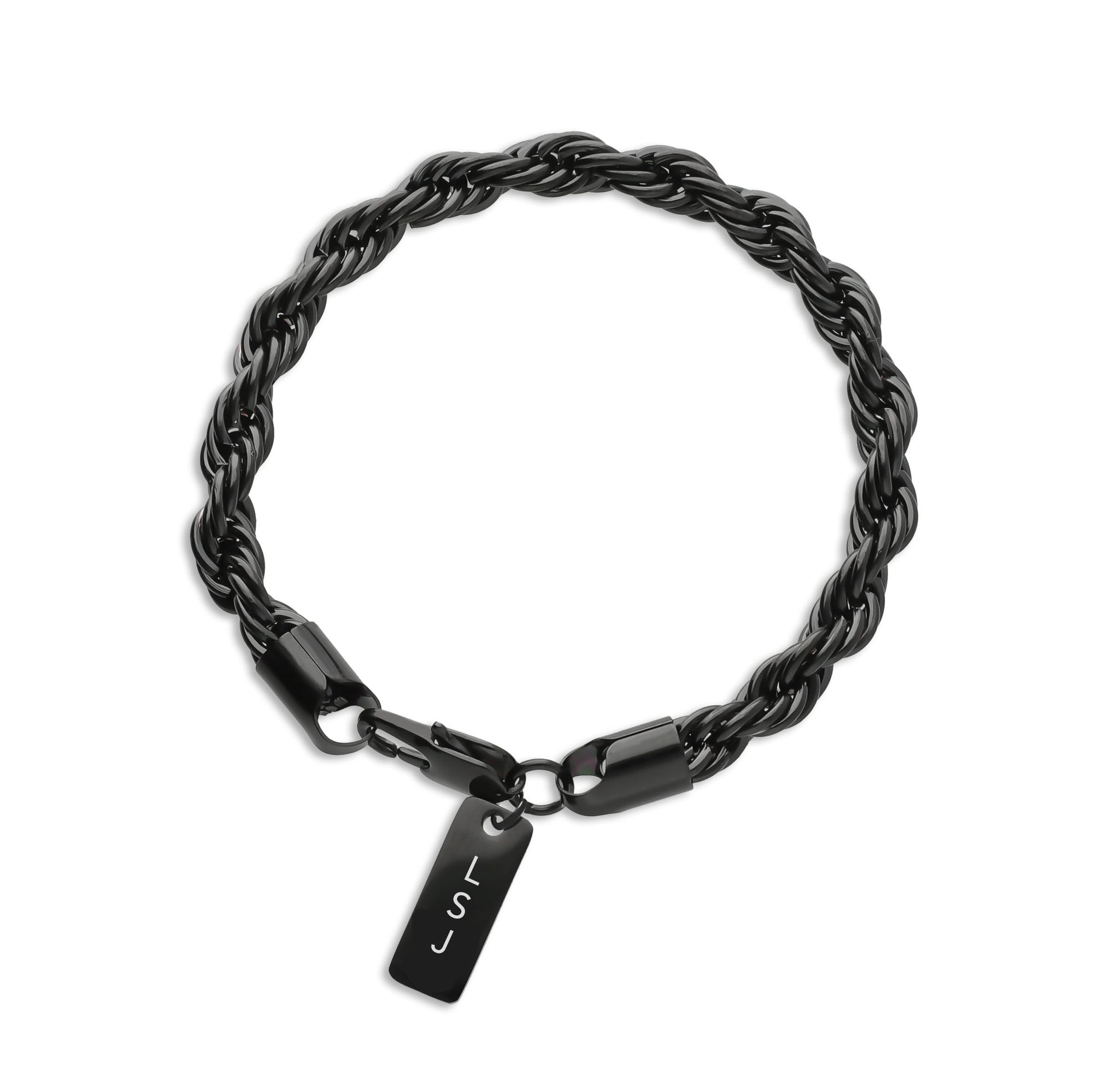 Twisted rope black - Stainless steel