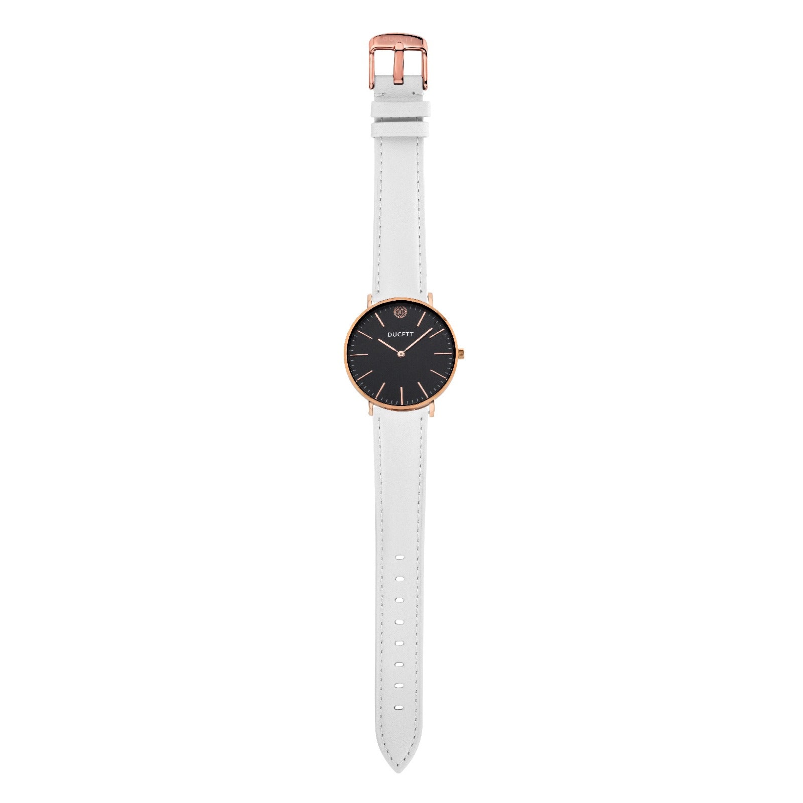 White leather strap rosé gold