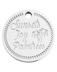 Coin palm tree silver