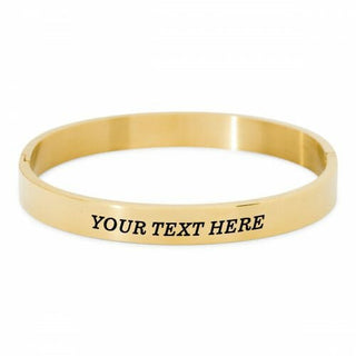 Quote bangle gold